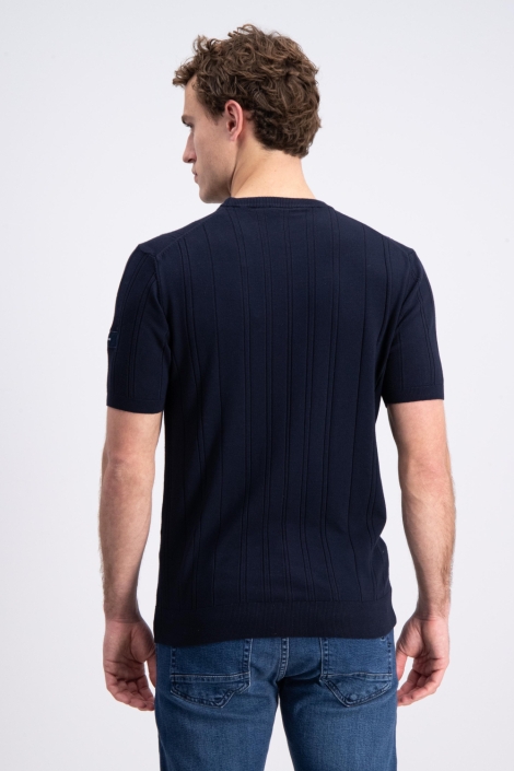 Gabbiano blauwe heren t-shirt | Model achteraanzicht