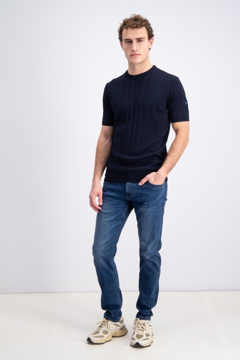 Gabbiano blauwe heren t-shirt | Model