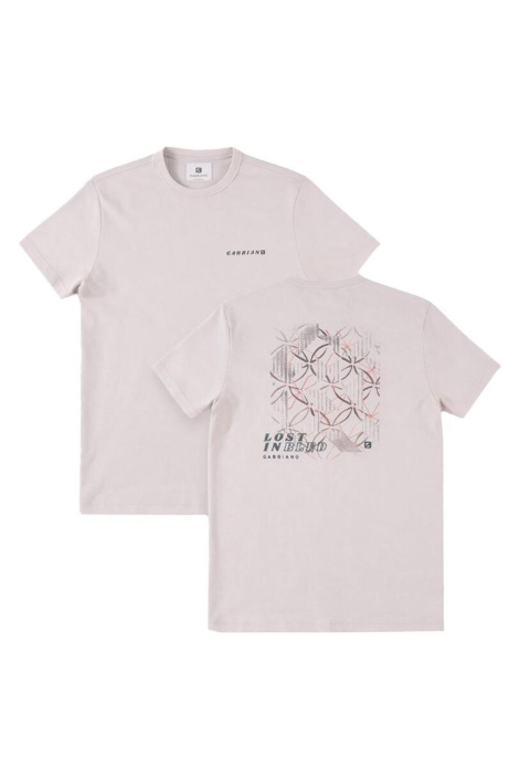 Gabbiano ecru heren t-shirt | Vooraanzicht