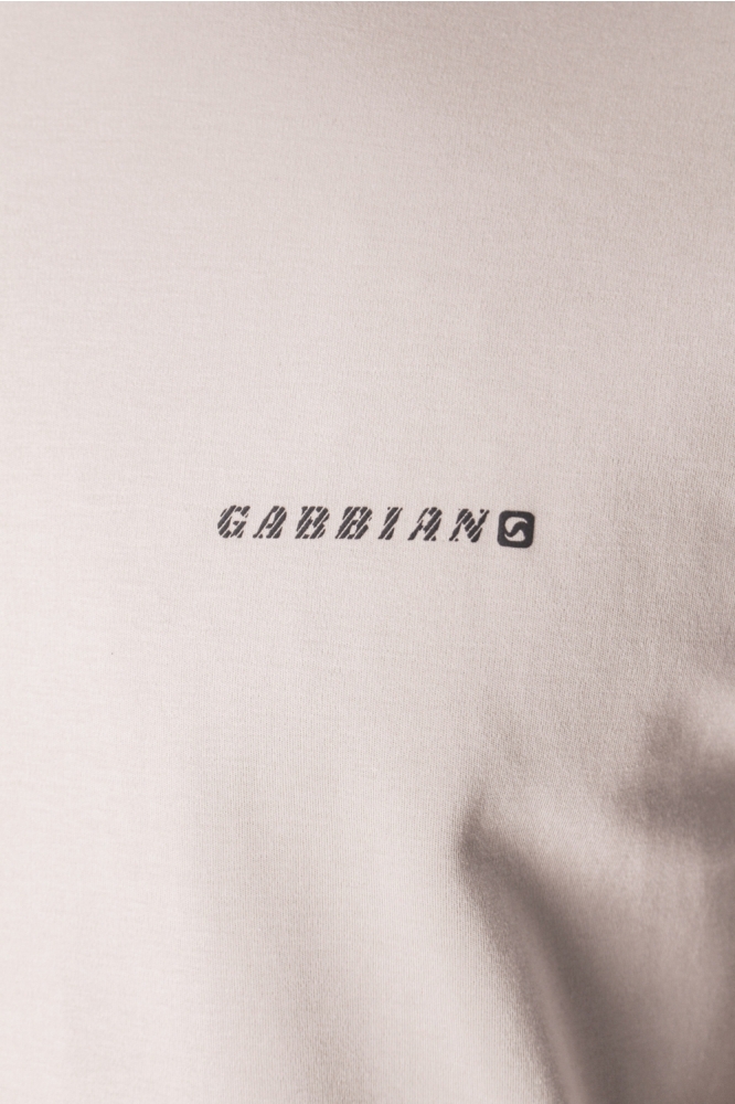 Gabbiano ecru heren t-shirt | Close up