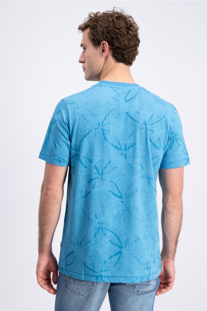 Gabbiano blauwe heren t-shirt | Model achteraanzicht