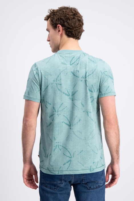 Gabbiano groene heren t-shirt | Model achteraanzicht