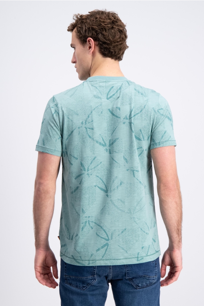 Gabbiano groene heren t-shirt | Model achteraanzicht