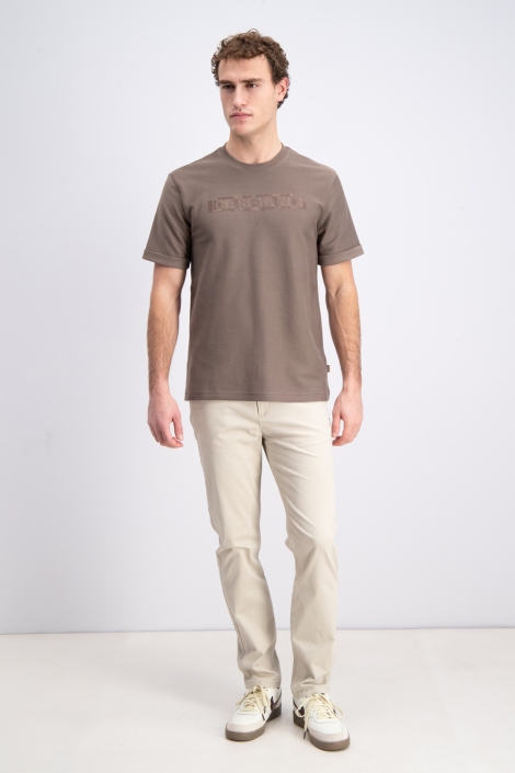 Gabbiano bruine heren t-shirt | Model