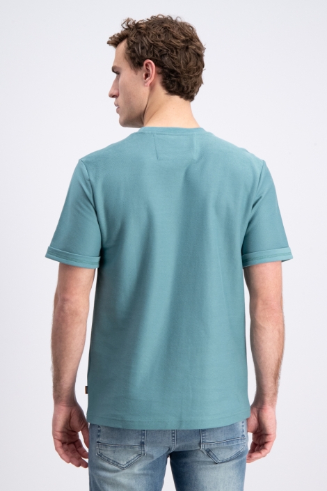 Gabbiano groene heren t-shirt | Model achteraanzicht