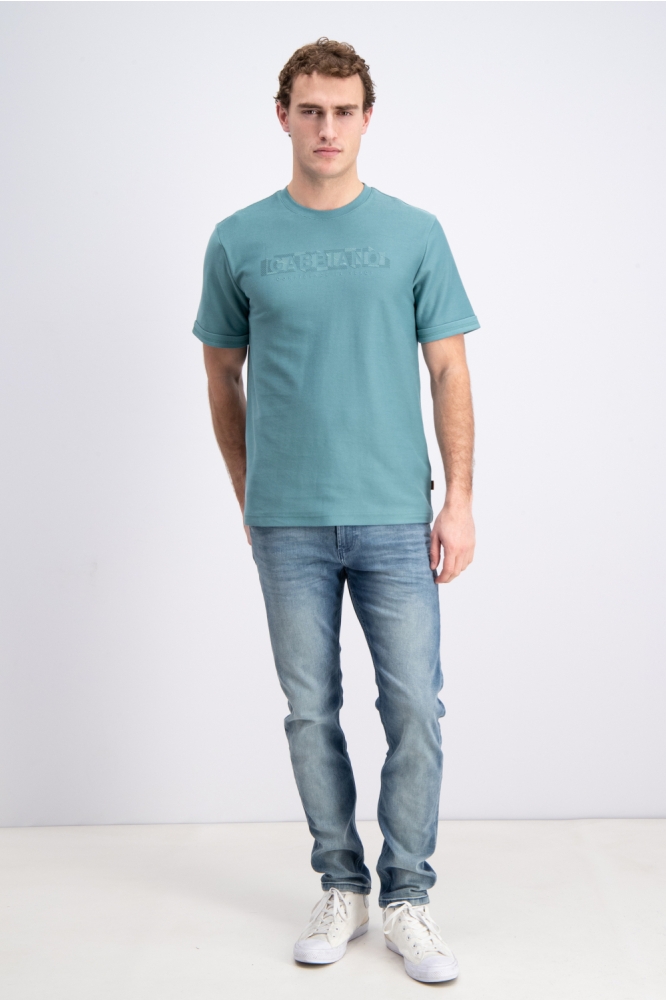 Gabbiano groene heren t-shirt | Model