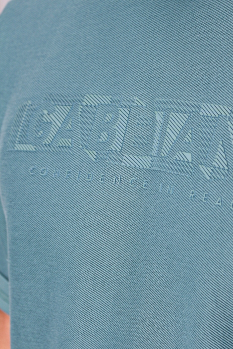 Gabbiano groene heren t-shirt | Close up