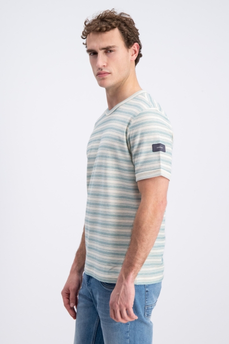 Gabbiano groene heren t-shirt | Model zijaanzicht