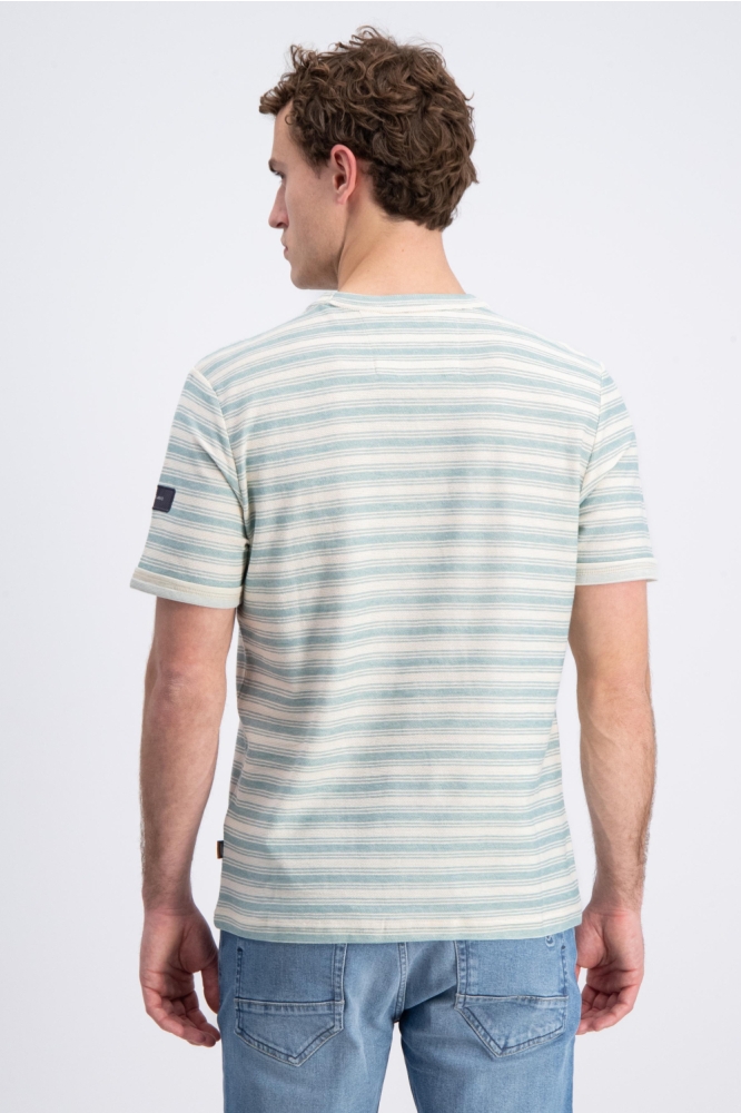 Gabbiano groene heren t-shirt | Model achteraanzicht