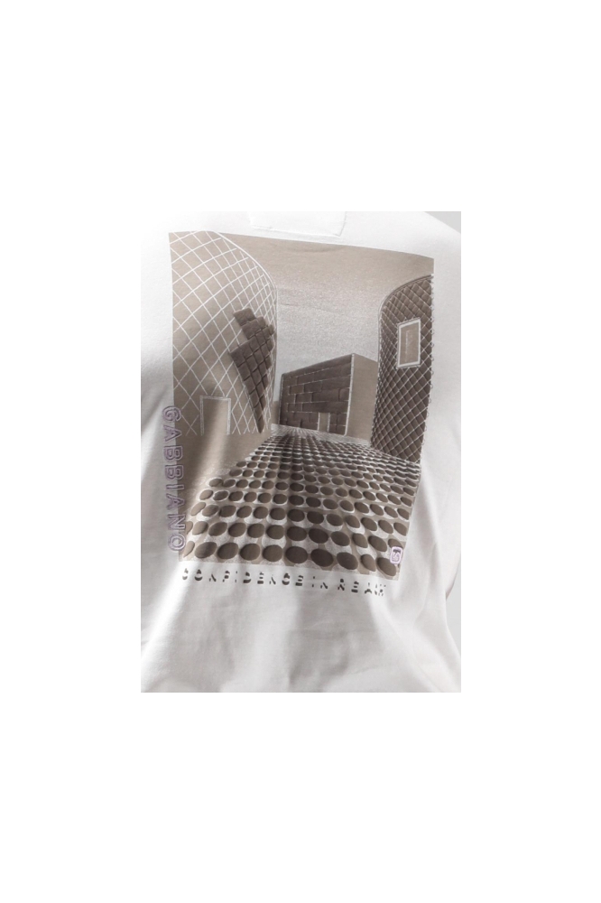 Gabbiano ecru heren t-shirt | Close up