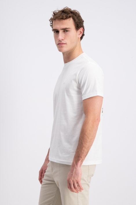 Gabbiano ecru heren t-shirt | Model zijaanzicht