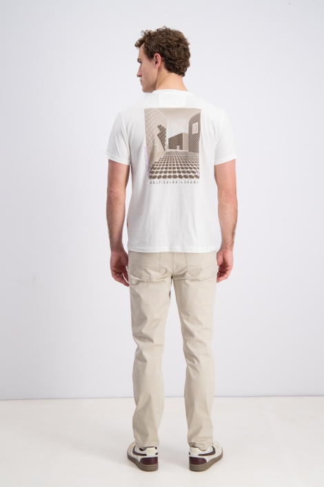 Gabbiano ecru heren t-shirt | Model