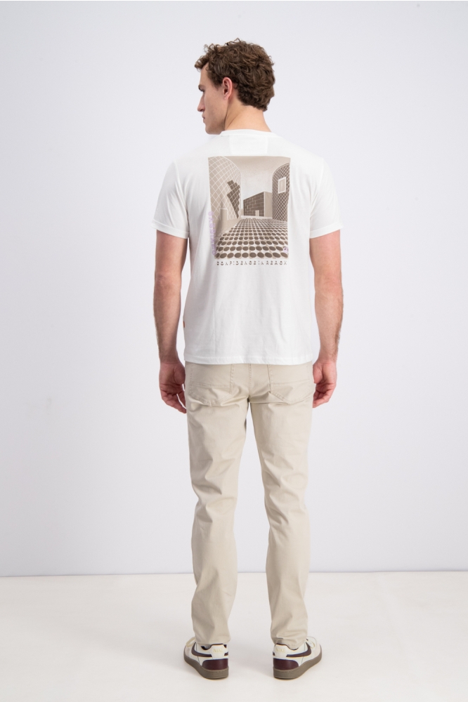 Gabbiano ecru heren t-shirt | Model