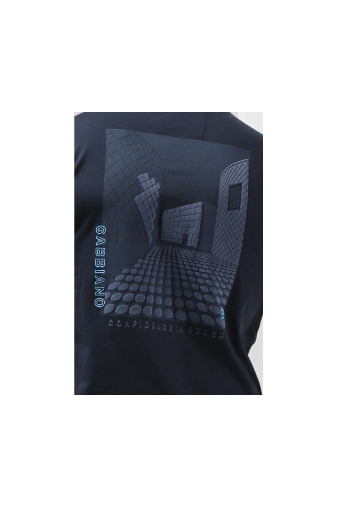 Gabbiano blauwe heren t-shirt | Close up