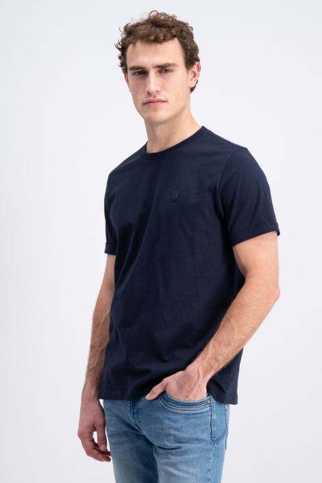 Gabbiano blauwe heren t-shirt | Model zijaanzicht