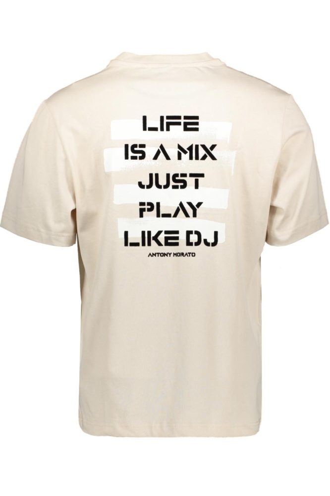Antony Morato beige heren t-shirt | Achteraanzicht