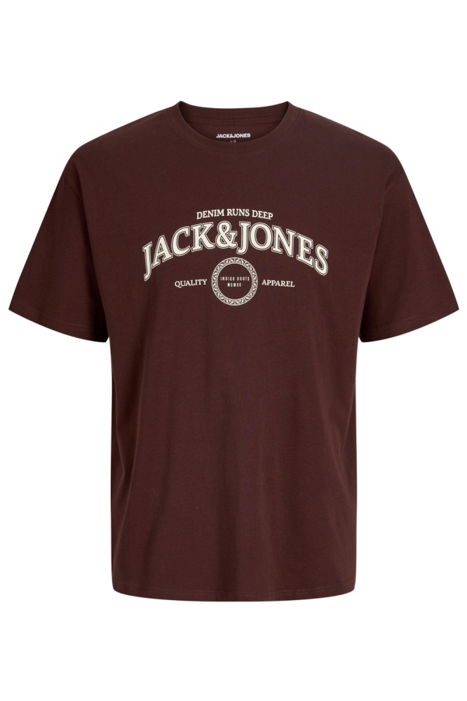 Jack & Jones bruine heren t-shirt | Vooraanzicht