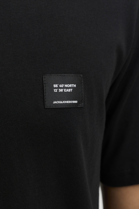 Jack & Jones zwarte heren t-shirt | Close up
