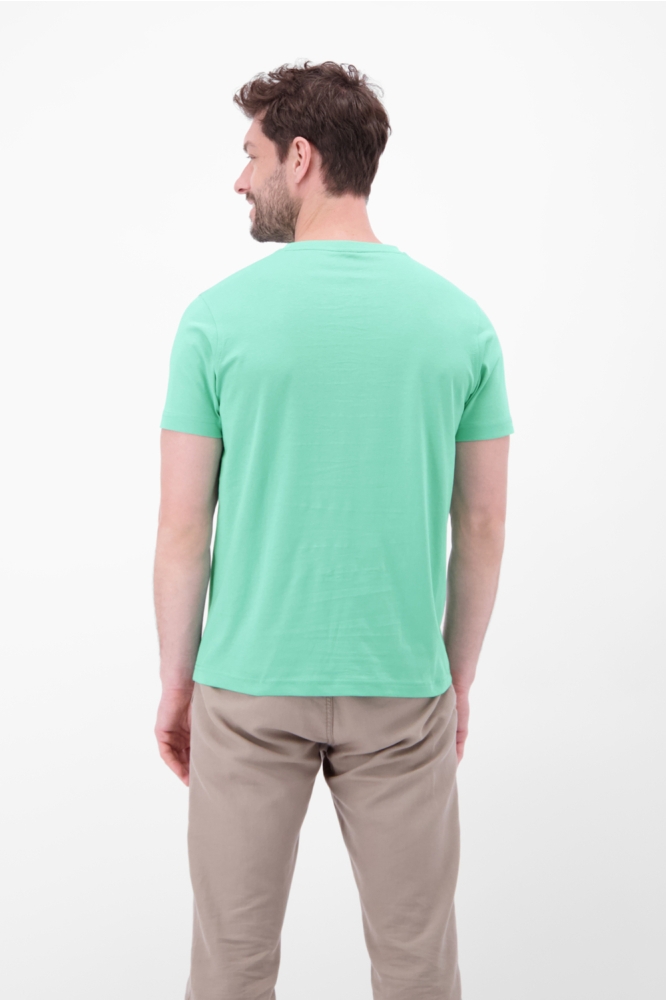 Lerros groene heren t-shirt | Model achteraanzicht
