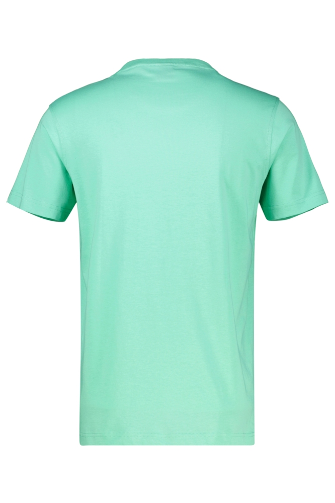 Lerros groene heren t-shirt | Achteraanzicht