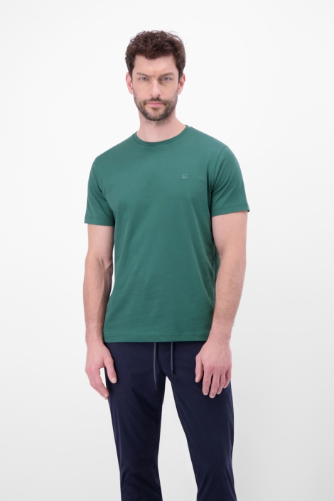 Lerros groene heren t-shirt | Model vooraanzicht