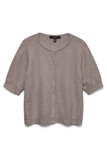 Vero Moda VMDOFFY 2/4 O-NECK BUTTON CARDIGAN 10345011 Moon Rock/MELANGE
