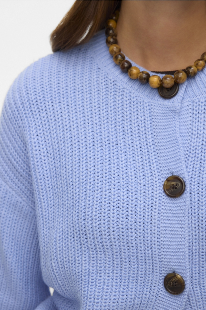 Vero Moda blauwe dames vest | Close up