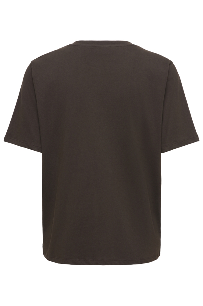 Jacqueline de Yong bruine dames t-shirt | Achteraanzicht