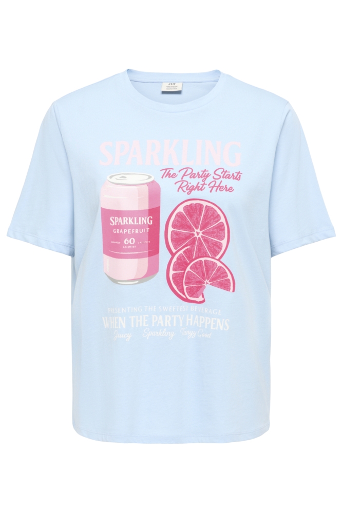 Jacqueline de Yong blauwe dames t-shirt | Vooraanzicht