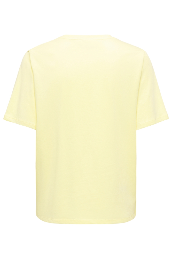 Jacqueline de Yong gele dames t-shirt | Achteraanzicht