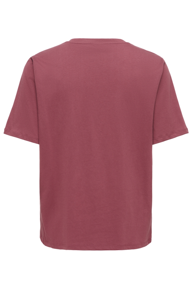 Jacqueline de Yong bordeaux dames t-shirt | Achteraanzicht