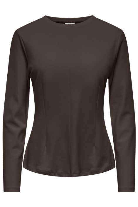 Jacqueline de Yong bruine dames t-shirt | Vooraanzicht
