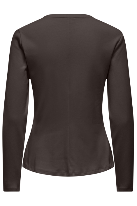 Jacqueline de Yong bruine dames t-shirt | Achteraanzicht