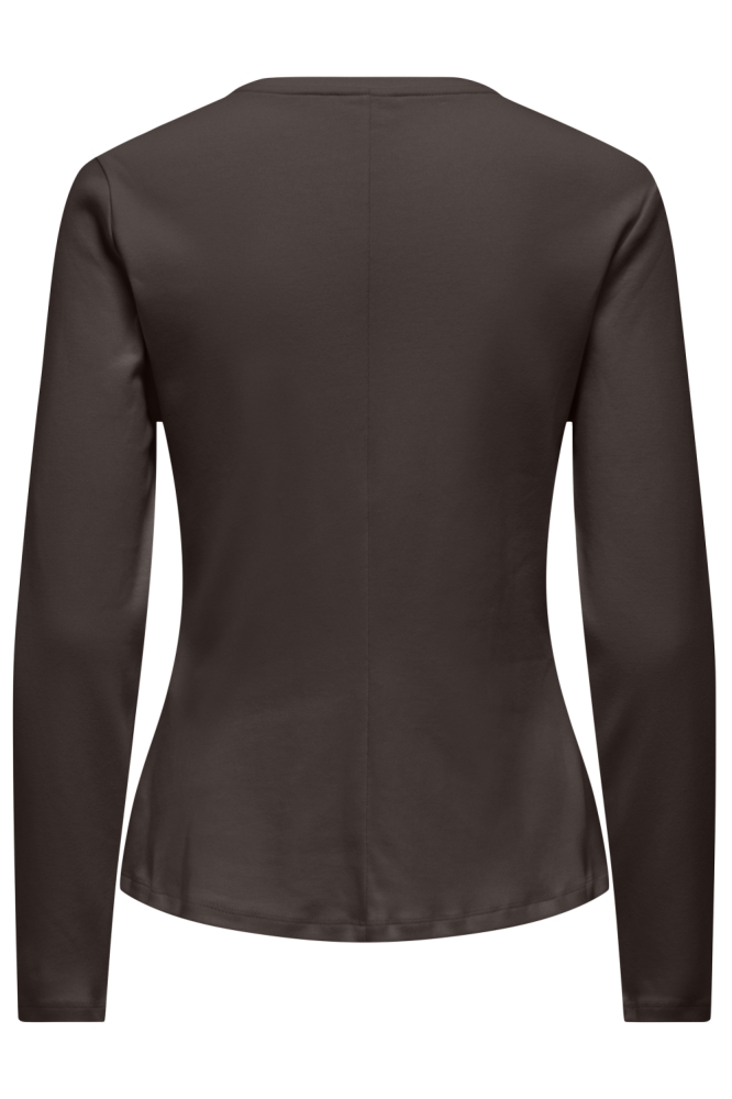 Jacqueline de Yong bruine dames t-shirt | Achteraanzicht