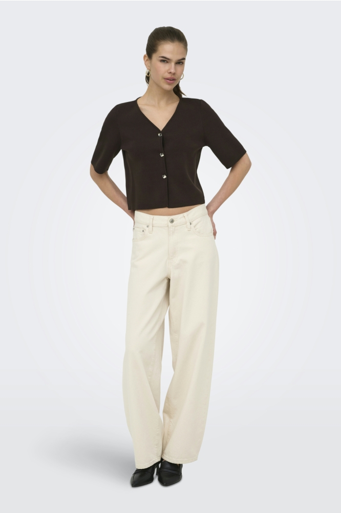 Jacqueline de Yong bruine dames vest | Model