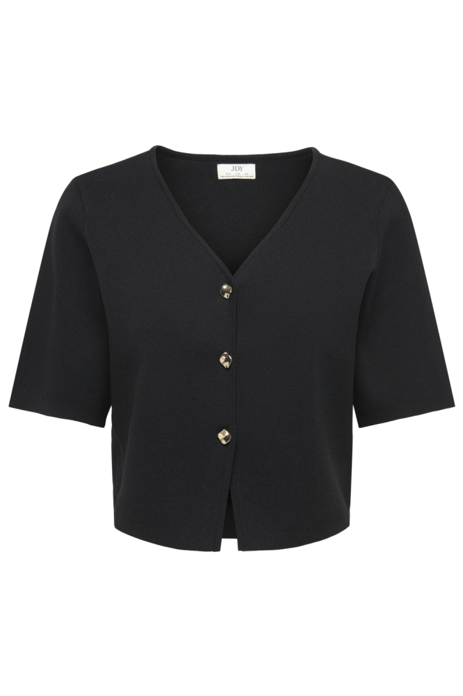 Jacqueline de Yong zwarte dames vest | Model vooraanzicht