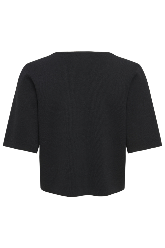 Jacqueline de Yong zwarte dames vest | Model achteraanzicht