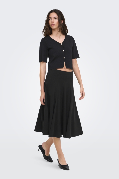 Jacqueline de Yong zwarte dames vest | Model