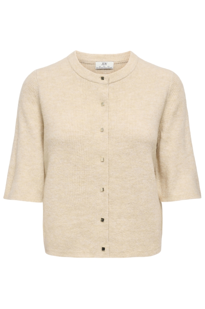 Jacqueline de Yong ecru dames vest | Vooraanzicht