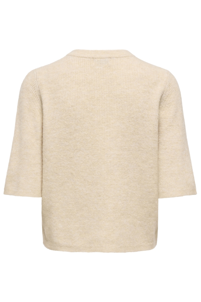 Jacqueline de Yong ecru dames vest | Achteraanzicht