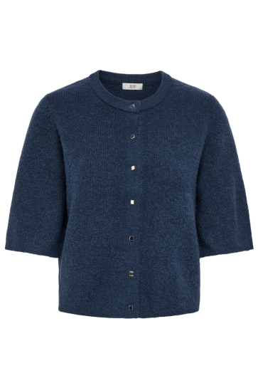 Jacqueline de Yong Vest JDYLUMI LIFE 3/4 ON BUTTON CARDIGAN 15376601 Dark Denim/ MELANGE