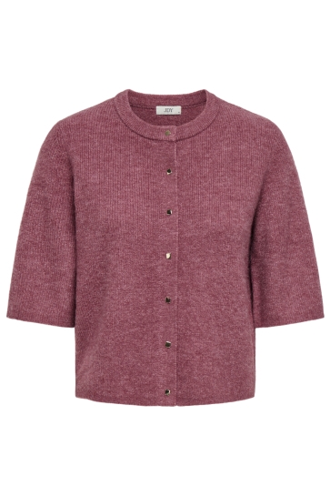Jacqueline de Yong Vest JDYLUMI LIFE 3/4 ON BUTTON CARDIGAN 15376601 Deco Rose /MELANGE
