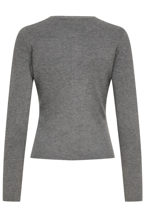 Jacqueline de Yong grijze dames vest | Achteraanzicht