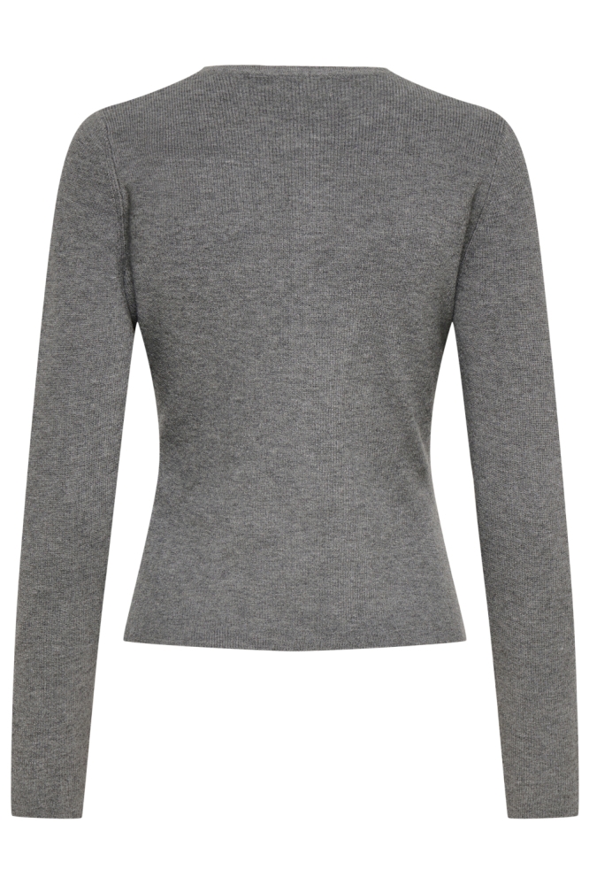 Jacqueline de Yong grijze dames vest | Achteraanzicht