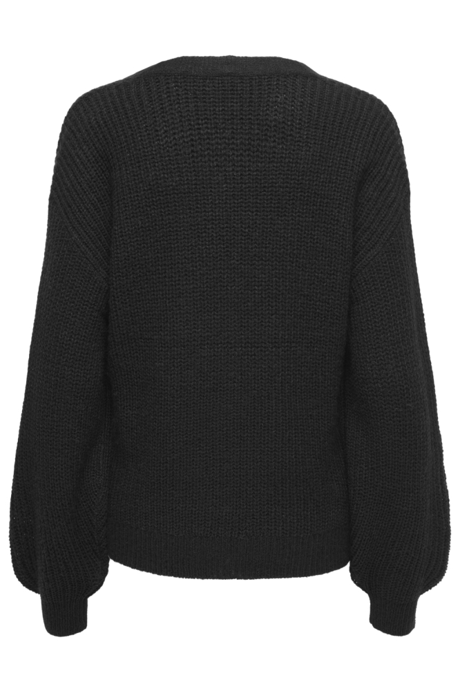 Jacqueline de Yong zwarte dames vest | Achteraanzicht