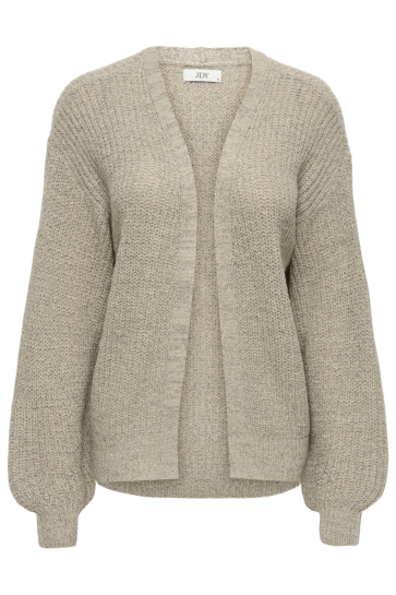 Jacqueline de Yong Vest JDYMEGAN L/S OPEN CARDIGAN KNT 15310547 Cement/W.BLACK P
