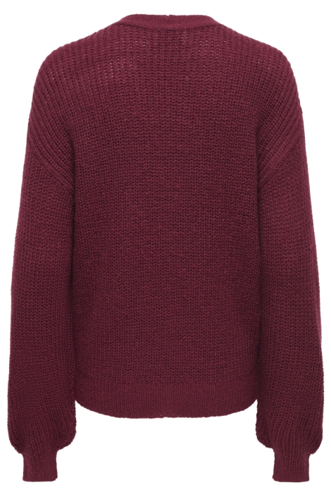 Jacqueline de Yong bordeaux dames vest | Achteraanzicht