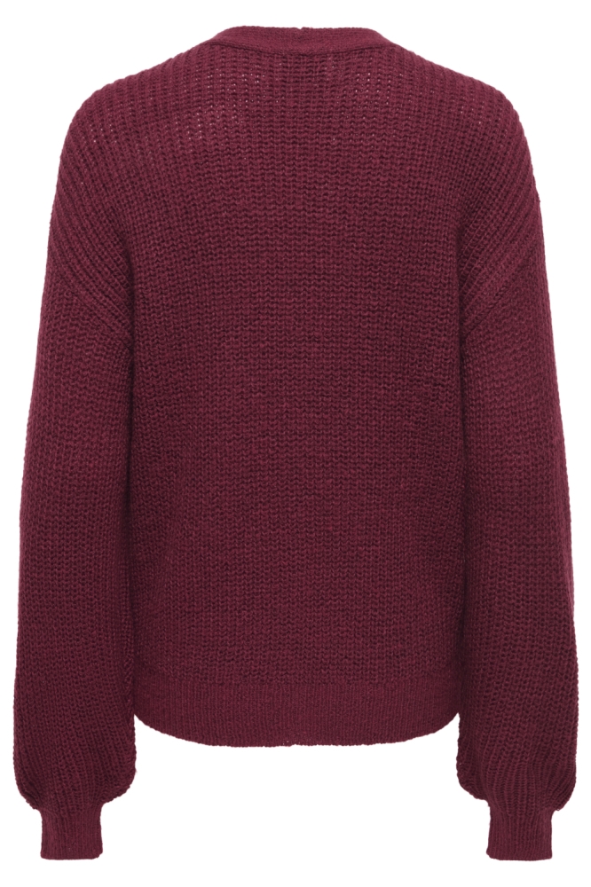 Jacqueline de Yong bordeaux dames vest | Achteraanzicht