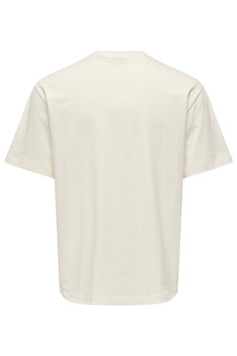 Only & Sons beige heren t-shirt | Achteraanzicht