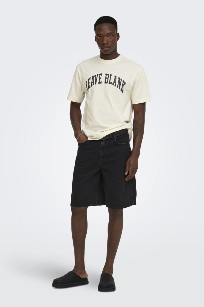 Only & Sons beige heren t-shirt | Model